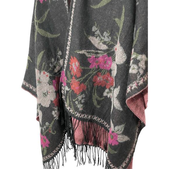 NWT Marc New York Oversized Open Front Asymmetrical Floral Kimono One Size - Picture 3 of 8